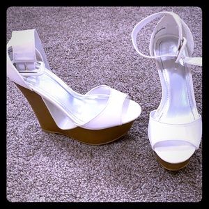 White Platform Wedges